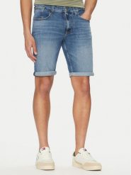 Tommy Jeans Szorty jeansowe Ronnie DM0DM20961 Niebieski Slim Fit. Niebieskie szorty męskie Tommy Jeans, bez wzorów, z bawełny. Za 189.99 zł.