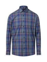 Finshley & Harding Męska koszula biznesowa Mężczyźni Modern Fit Bawełna niebieski w kratkę, 41. Niebieskie koszule męskie Finshley & Harding, m, bez wzorów, z bawełny, bez kołnierzyka, bez ramiączek. Za 159.95 zł.