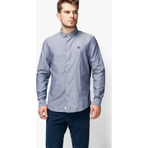 Timberland Koszula Ls Tioga River Textured Shirt , granatowy, rozmiar L. Niebieskie koszule męskie Timberland, l, bez wzorów, z bawełny, bez kołnierzyka, bez ramiączek. W wyprzedaży za 259.99 zł.