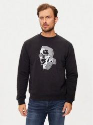 KARL LAGERFELD Bluza 705060 544942 Czarny Regular Fit. Czarne bluzy nierozpinane męskie KARL LAGERFELD, m, bez wzorów, z bawełny, bez ramiączek, bez kaptura. Za 339.99 zł.