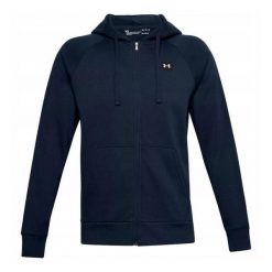 Męska Bluza Z Kapturem Rival Fleece Full Zip. Niebieskie bluzy nierozpinane męskie Under Armour, m, bez wzorów, z kapturem. Za 325.99 zł.
