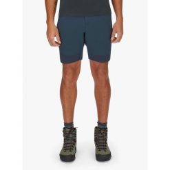 Spodenki turystyczne męskie Rab Torque Mountain Shorts. Niebieskie szorty sportowe męskie RAB, bez wzorów, sportowe. Za 277.99 zł.