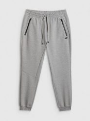 4F Spodnie dresowe joggery męskie - szare S. Szare spodnie dresowe męskie 4f, bez wzorów, z bawełny. Za 179.99 zł.