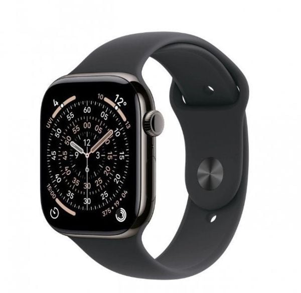 Smartwatch Apple Watch Series 11 GPS + Cellular, koperta titanowa 46 mm, w kolorze łupkowym, pasek sportowy w kolorze czarnym - rozmiar M/L. Czarne zegarki smartwatch Apple. Za 7,211.60 zł.