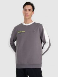 4F Bluza dresowa nierozpinana bez kaptura męska - szara XXL. Szare bluzy nierozpinane męskie 4f, m, bez wzorów, z bawełny, bez ramiączek, bez kaptura. W wyprzedaży za 139.99 zł.