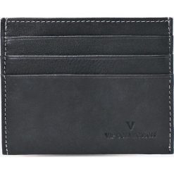 VIP COLLECTION - Portfel skórzany. Czarne portfele męskie VIP COLLECTION, bez wzorów, z materiału. W wyprzedaży za 7.90 zł.