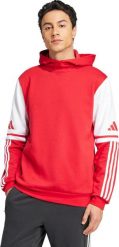 Bluza męska adidas Squadra 25 Sweat Hoody czerwona JD2973 M. Czerwone bluzy nierozpinane męskie ADIDAS, m, bez wzorów, bez ramiączek, bez kaptura. Za 139.19 zł.