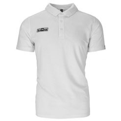 Koszulka polo KEEZA Draco z krótkim rękawem. Białe koszulki polo męskie KEEZA, xl, bez wzorów, sportowe, bez kołnierzyka, bez ramiączek. Za 65.00 zł.