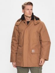 Carhartt WIP Parka Rigby I030831 Beżowy Regular Fit. Brązowe parki męskie Carhartt WIP, m, bez wzorów, z bawełny, bez kaptura. Za 1,219.00 zł.