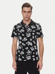 KARL LAGERFELD Polo A2M46036 Czarny Regular Fit. Czarne koszulki polo męskie KARL LAGERFELD, m, bez wzorów, z bawełny, bez kołnierzyka, bez ramiączek. Za 249.99 zł.