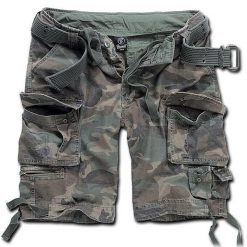 Szorty bushcraft męskie Brandit M65 Savage z Paskiem Vintage Woodland. Brązowe szorty sportowe męskie Brandit, bez wzorów, vintage. Za 284.50 zł.