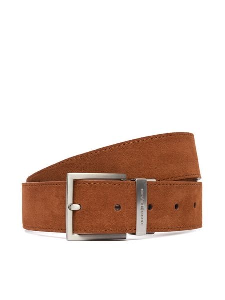 Tommy Hilfiger Pasek Męski Hudson Rev 3.5 AM0AM13945 Brązowy. Brązowe paski męskie Tommy Hilfiger, bez wzorów, ze skóry. Za 289.99 zł.