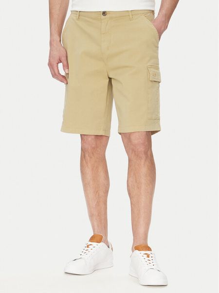 La Martina Szorty materiałowe MAB002 TW536 Beżowy Regular Fit. Brązowe szorty męskie La Martina, bez wzorów, z bawełny. Za 519.99 zł.