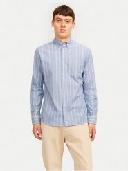 Jack & Jones Koszula Brook 12192150 Niebieski Slim Fit. Niebieskie koszule męskie Jack & Jones, m, bez wzorów, z bawełny, bez kołnierzyka, bez ramiączek. Za 159.99 zł.