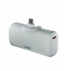 SBS EcoPower 5000 mAh 10W z wbudowanym portem USB-C szary. Szare powerbanki SBS Mobile. Za 79.14 zł.