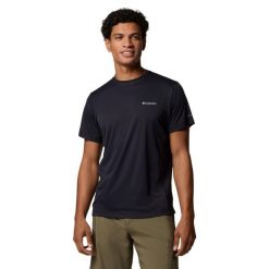 Koszulka sportowa męska Columbia Zero Rules. Czarne t-shirty sportowe męskie Columbia, m, bez wzorów, z poliesteru, sportowe, bez ramiączek. Za 147.45 zł.