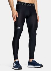 Legginsy treningowe męskie czarne Under Armour HeatGear Armour. Czarne legginsy męskie Under Armour, l, bez wzorów, na fitness i siłownię. Za 126.99 zł.