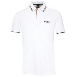 Polo BOSS Paddy Pro Natural (50469102-103). Brązowe koszulki polo męskie Boss, m, bez wzorów, sportowe, bez kołnierzyka, bez ramiączek. Za 339.00 zł.