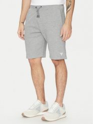 Guess Szorty sportowe Z2YD04 KAIJ1 Szary Regular Fit. Szare szorty sportowe męskie Guess, z aplikacjami, z bawełny, sportowe. Za 169.99 zł.
