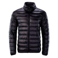 Męska Ocieplana Kurtka Blanco. Czarne kurtki męskie IGUANA, l, bez wzorów, z puchu, sportowe, bez ramiączek, bez kaptura. Za 371.99 zł.