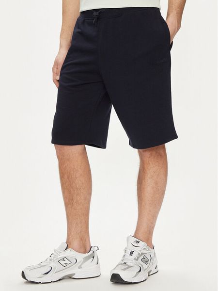 Guess Szorty materiałowe Clovis M4GD10 KBK32 Granatowy Loose Fit. Niebieskie szorty męskie Guess, z aplikacjami, z bawełny. Za 149.99 zł.