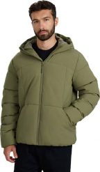 Kurtka puchowa męska 4F M0710 khaki 4FWAW25TDJAM0710 43S L. Brązowe kurtki męskie 4f, l, bez wzorów, z puchu, bez ramiączek, bez kaptura. Za 529.49 zł.