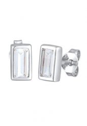 KUZZOI Kolczyki męskie prostokąt z topazem ze srebra próby 925 Biżuteria męska 1 ct Męskie. Biała biżuteria dla mężczyzn KUZZOI, z materiału, z topazem, srebrne. Za 193.99 zł.