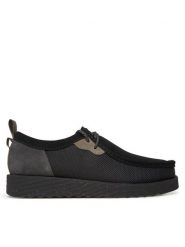 Clarks Półbuty Wallabee 26181387 Czarny. Czarne codzienne półbuty męskie Clarks, bez wzorów, ze skóry, bez obcasa, bez zapięcia. Za 389.99 zł.