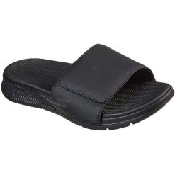 Klapki Skechers GO Consistent 229033BBK, Mężczyźni. Czarne klapki i japonki męskie Skechers, bez wzorów, ze skóry ekologicznej. Za 390.00 zł.