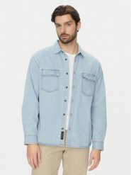 Vans Koszula jeansowa VN000M12IYR1 Niebieski Regular Fit. Niebieskie koszule męskie Vans, m, bez wzorów, z bawełny, bez kołnierzyka, bez ramiączek. Za 209.99 zł.