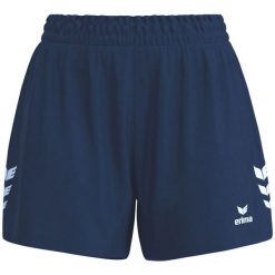 Spodenki Erima Celebrate 125 w kolorze niebieskim. Niebieskie szorty sportowe męskie Erima, bez wzorów, z dzianiny, sportowe. Za 252.99 zł.
