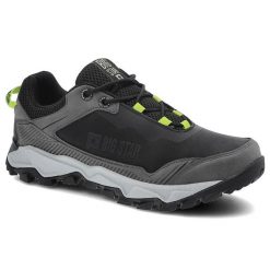 Czarne Sneakersy Big Star Męskie Lekkie Półbuty. Czarne eleganckie półbuty męskie Big Star, z materiału, klasyczne, bez obcasa, bez zapięcia. Za 219.00 zł.