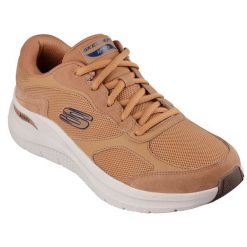 Buty sportowe Sneakersy męskie Skechers Arch Fit 2.0 - The Keep. Brązowe buty sportowe na co dzień męskie Skechers, m, bez wzorów, casualowe, bez ramiączek, bez kaptura, trekkingowe. Za 424.31 zł.