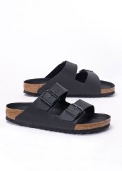 Birkenstock Arizona BF Klapki unisex czarne. Czarne klapki i japonki męskie Birkenstock, bez wzorów, z materiału. Za 309.99 zł.