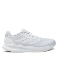 Buty do biegania adidas. Białe buty do biegania męskie ADIDAS, bez wzorów, bez zapięcia, do biegania. Za 189.99 zł.