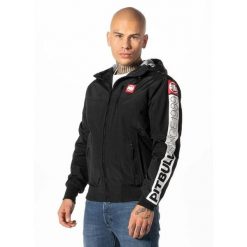 Kurtka przejściowa męska Pitbull z kapturem Cabrillo Summer. Czarne kurtki męskie PITBULL, m, bez wzorów, bez ramiączek, z kapturem. Za 299.00 zł.