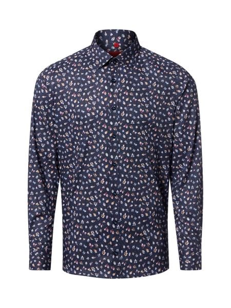 Finshley & Harding Męska koszula biznesowa Mężczyźni Slim Fit Bawełna niebieski wzorzysty, 42. Niebieskie koszule męskie Finshley & Harding, m, bez wzorów, z bawełny, bez kołnierzyka, bez ramiączek. Za 199.95 zł.