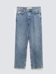 Jeansy męskie loose niebieskie Nate 385. Niebieskie jeansy męskie Big Star, bez wzorów, z denimu, klasyczne, z podwyższonym stanem. Za 329.99 zł.