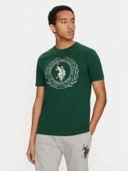 U.S. Polo Assn. T-Shirt MUP3641 Zielony Regular Fit. Zielone koszulki polo męskie U.S. Polo Assn., m, bez wzorów, z bawełny, bez kołnierzyka, bez ramiączek. Za 119.99 zł.