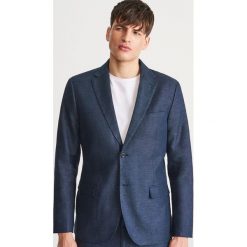 Marynarka z lnu i bawełny - Niebieski. Marynarki męskie marki Reserved. Za 299.99 zł.