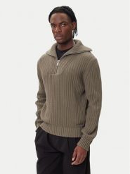 HUGO Sweter Srigg 50547002 Beżowy Relaxed Fit. Brązowe kardigany męskie Hugo, m, bez wzorów, z bawełny, bez ramiączek. Za 639.99 zł.