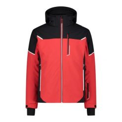 Kurtka męska narciarska CMP 33W0897. Czerwone kurtki narciarskie i snowboardowe męskie CMP, na zimę, l, bez wzorów, z softshellu, z kapturem, narciarskie. Za 597.00 zł.