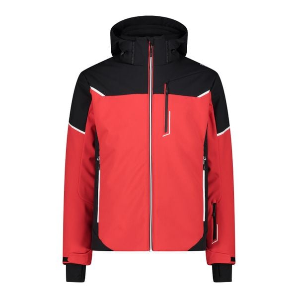 Kurtka męska narciarska CMP 33W0897. Czerwone kurtki narciarskie i snowboardowe męskie CMP, na zimę, l, bez wzorów, z softshellu, z kapturem, narciarskie. Za 614.00 zł.