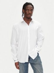 Just Cavalli Koszula 78OAL2A0 Biały Relaxed Fit. Białe koszule męskie Just Cavalli, m, bez wzorów, z bawełny, bez kołnierzyka, bez ramiączek. Za 1,019.00 zł.