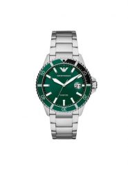 Emporio Armani Zegarek AR11338 Srebrny. Szare zegarki męskie Emporio Armani, srebrne. Za 1,169.00 zł.