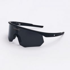 Okulary przeciwsłoneczne do biegania i na rower, kategoria 3. Czarne okulary przeciwsłoneczne męskie ROCHEBRIN, bez wzorów, z materiału, sportowe. W wyprzedaży za 289.00 zł.