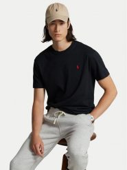 Polo Ralph Lauren T-Shirt 710707087002 Czarny Classic Fit. Czarne koszulki polo męskie Polo Ralph Lauren, m, bez wzorów, z bawełny, bez kołnierzyka, bez ramiączek. Za 369.99 zł.