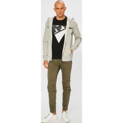 Guess Jeans - Bluza. Szare bluzy z kapturem męskie marki Guess Jeans, z bawełny. W wyprzedaży za 269.90 zł.