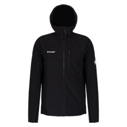 Kurtka softshell męska Mammut Ultimate Comfort SO. Czarne kurtki softshell męskie Mammut, m, bez wzorów, z softshellu, bez kaptura, trekkingowe. Za 957.45 zł.