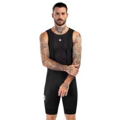 Męskie spodenki rowerowe z szelkami Kolarstwo Siroko BX Resistance. Czarne szorty sportowe męskie SIROKO, bez wzorów, z nylonu, sportowe. W wyprzedaży za 276.00 zł.